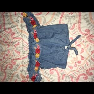 🔥flowery blue crop top🔥